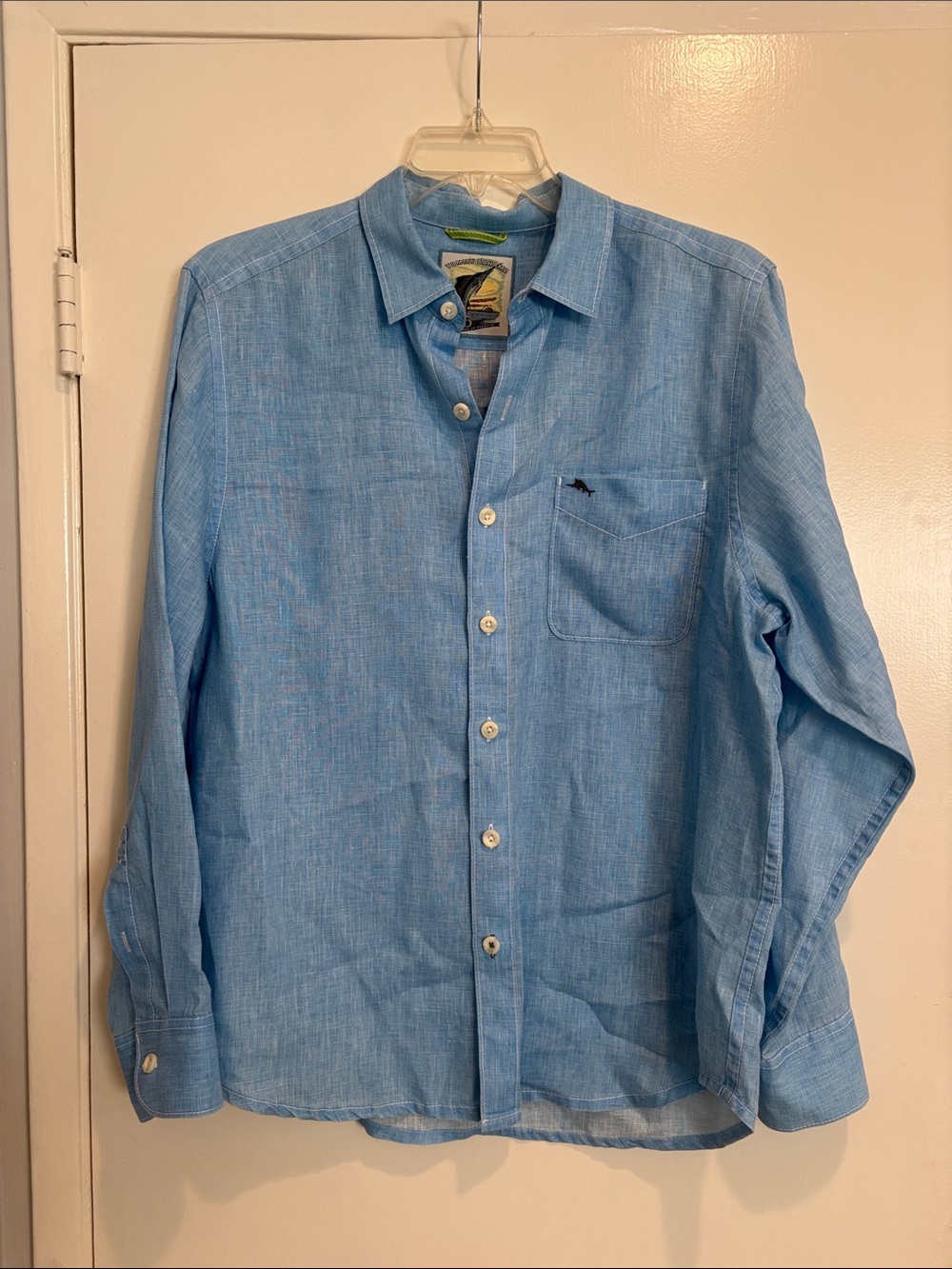 Tommy Bahama Light Blue Men's Button-Down Linen Shirt
